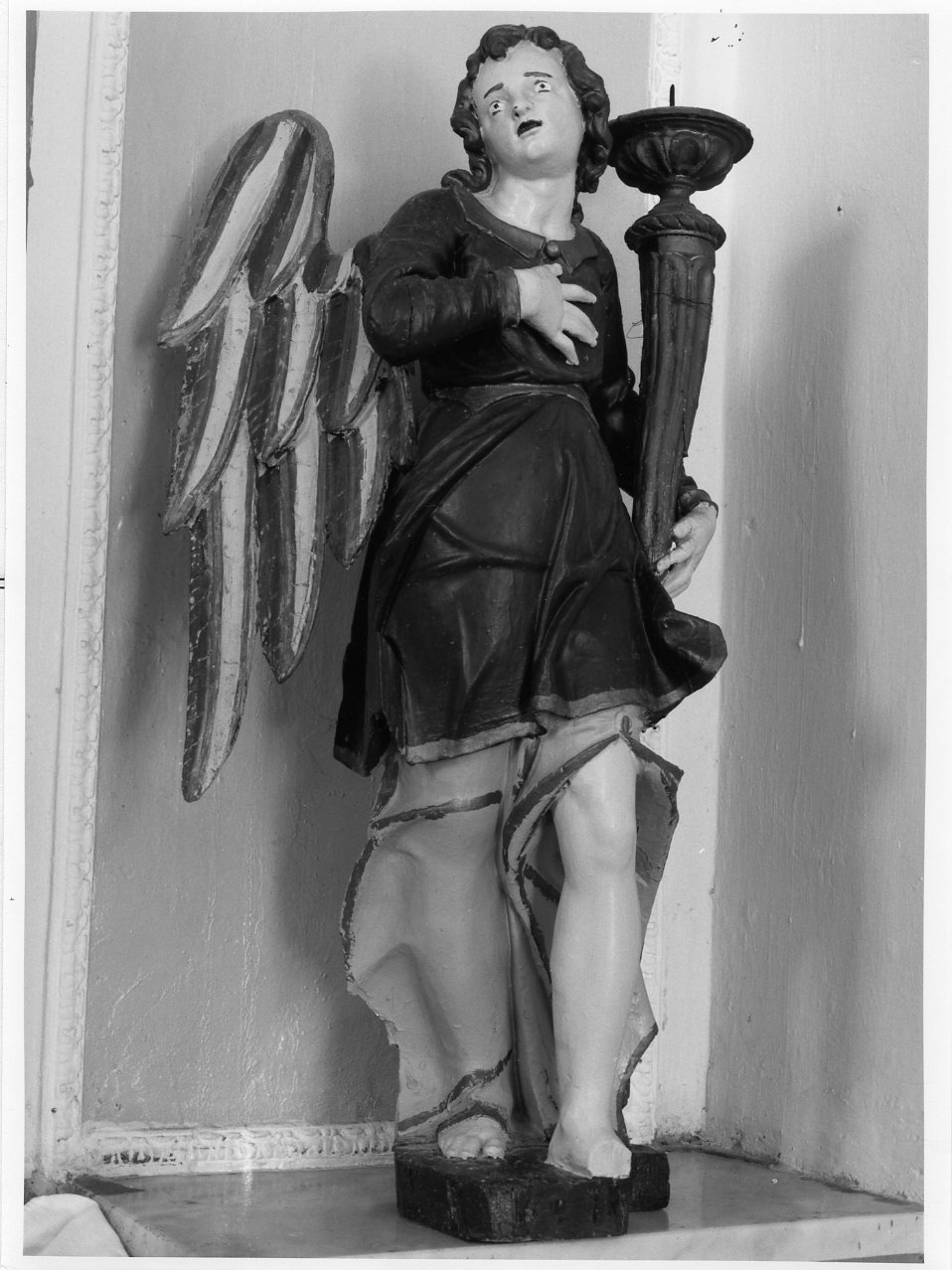 angelo (statuetta) - bottega napoletana (prima metà sec. XIX)