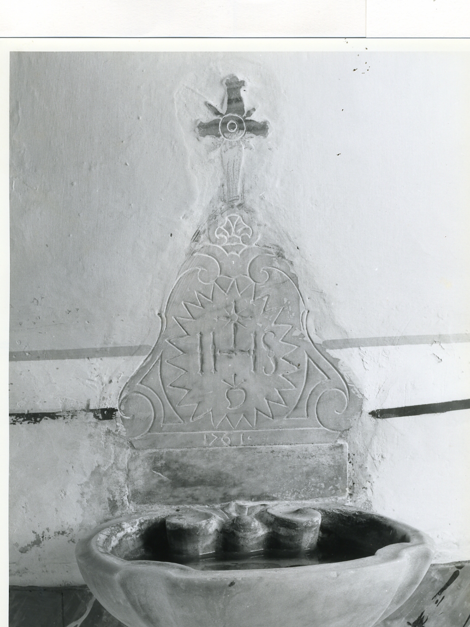 acquasantiera pensile - bottega campana (sec. XVIII)