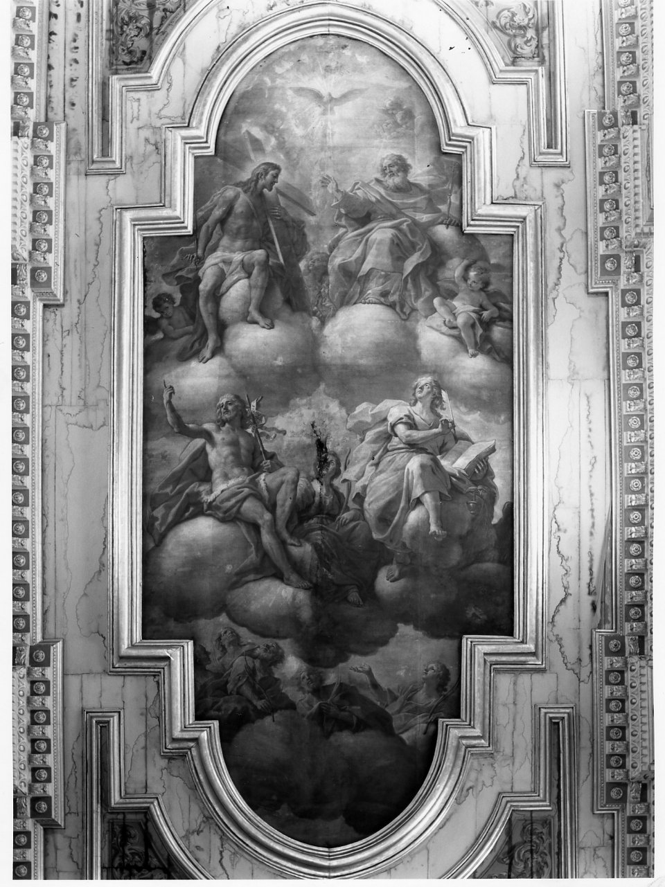 Dio Padre con Cristo la Madonna e Santi (dipinto) di Parise Biagio (sec. XVIII)