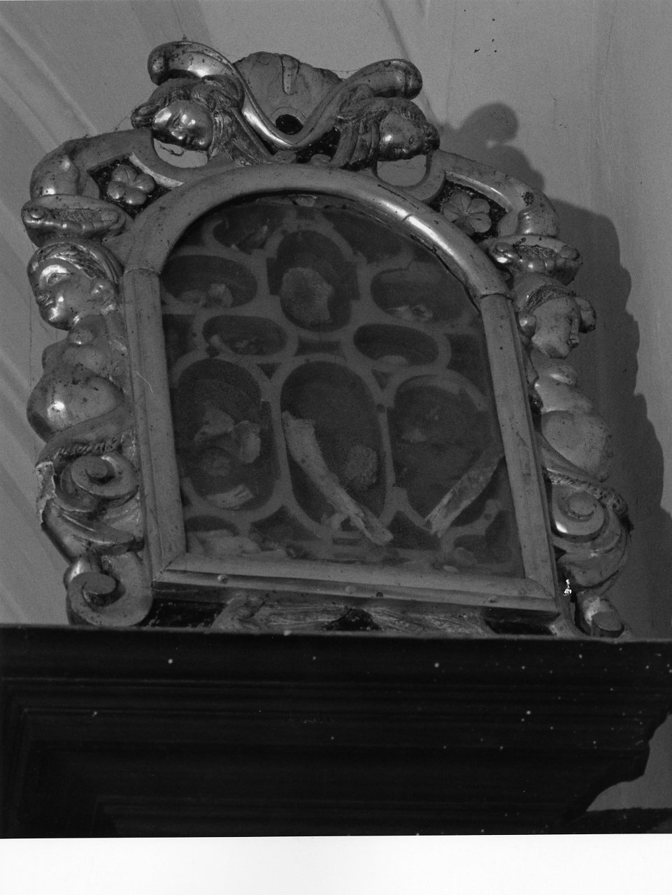 reliquiario - a tabella, serie - bottega napoletana (fine/inizio secc. XVII/ XVIII)