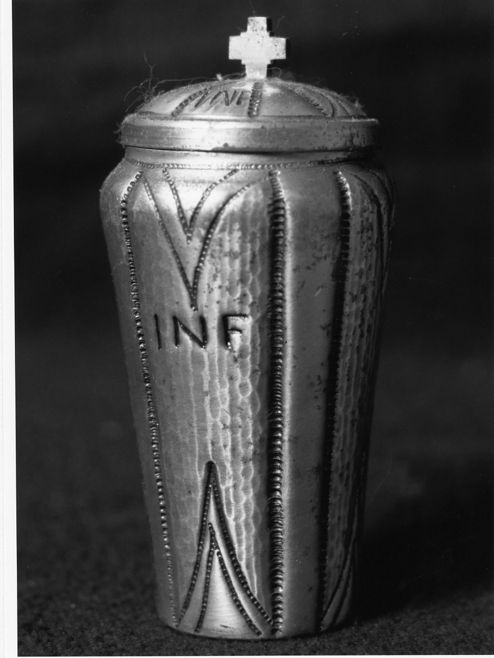 vasetti per oli santi, serie - bottega napoletana (prima metà sec. XX)