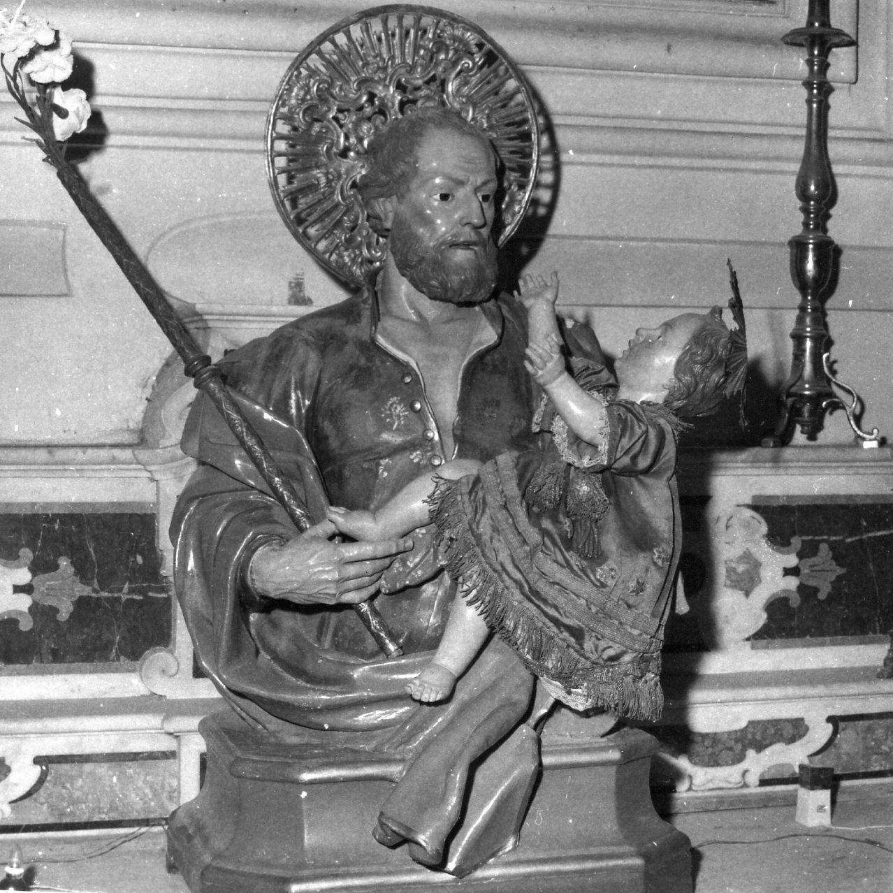 San Giuseppe e Gesù Bambino (scultura) - bottega napoletana (fine sec. XVIII)