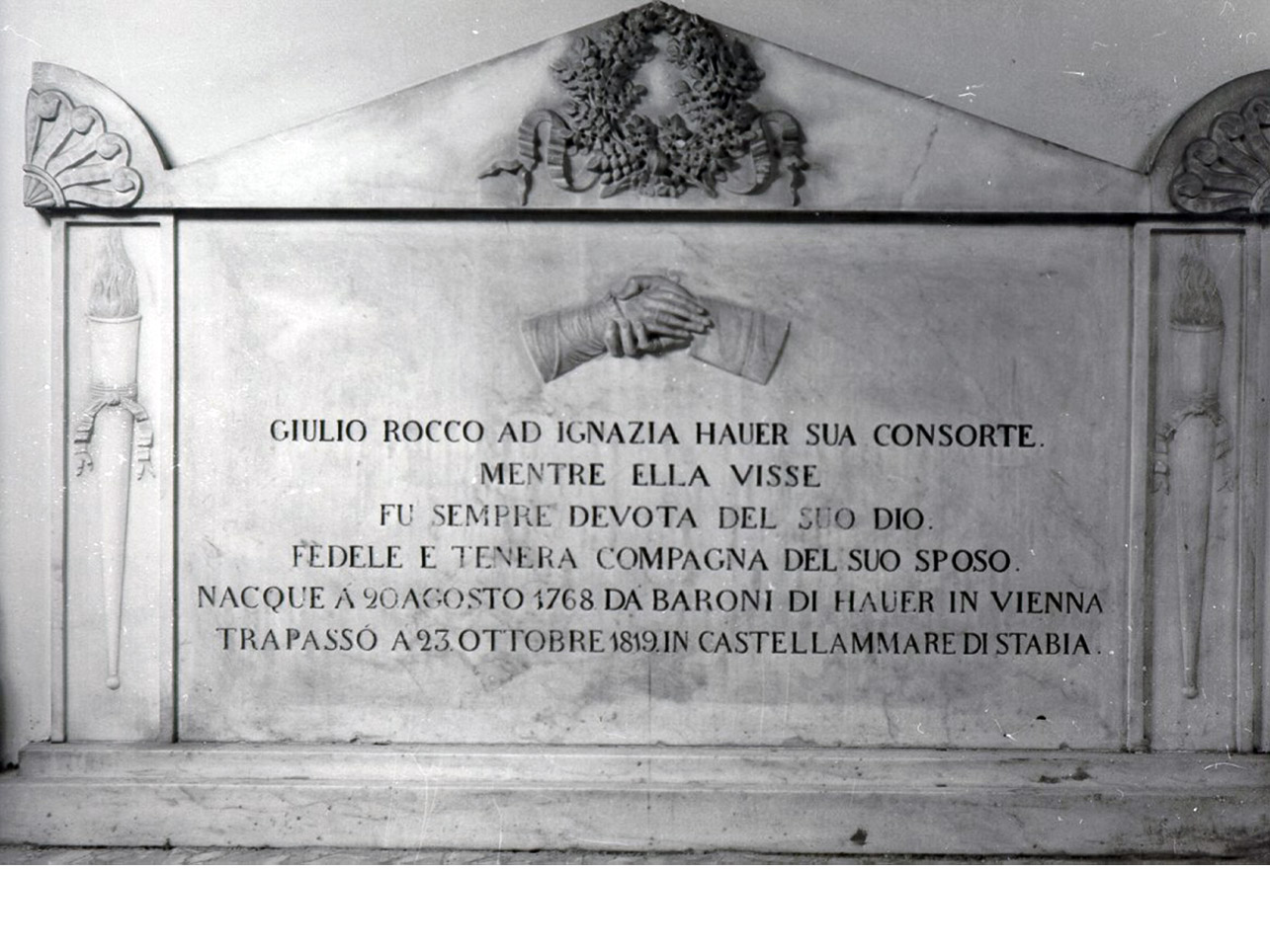 monumento funebre - bottega napoletana (primo quarto sec. XIX)