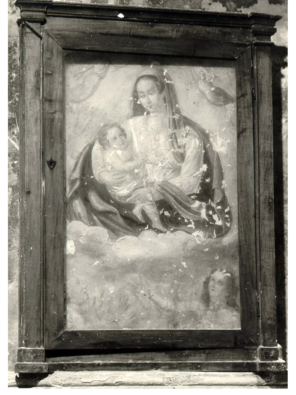 Madonna con personaggi che implorano il suo aiuto (dipinto) - ambito napoletano (inizio sec. XIX)
