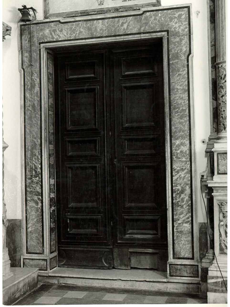 PORTA - A DUE BATTENTI, ELEMENTO D'INSIEME - manifattura napoletana (INIZIO sec. XVIII)