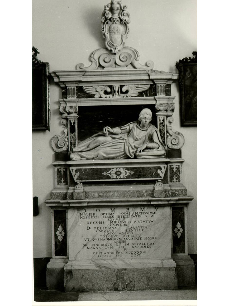 MONUMENTO SEPOLCRALE - AMBITO NAPOLETANO (SECONDO QUARTO sec. XVII)