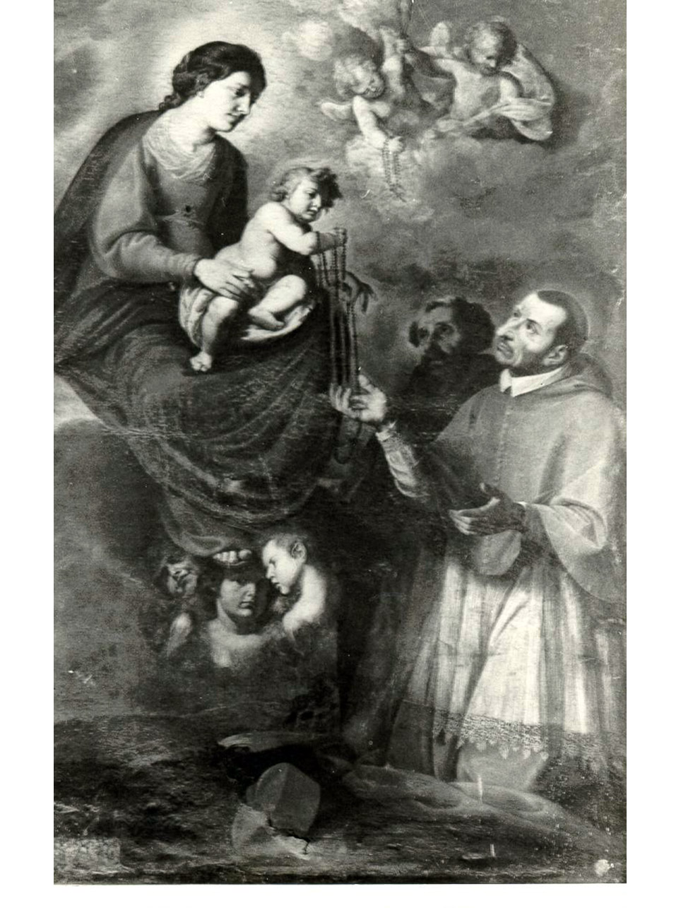 Madonna con Bambino (dipinto) di De Rosa Francesco (metà sec. XVII)