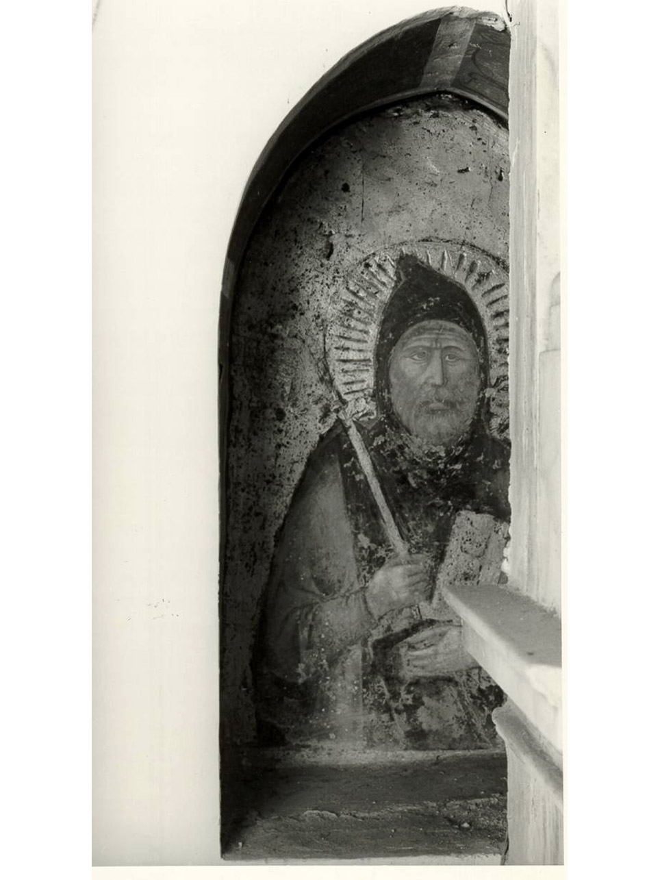 Sant'Antonio Abate (dipinto, frammento) - ambito napoletano (prima metà sec. XIV)