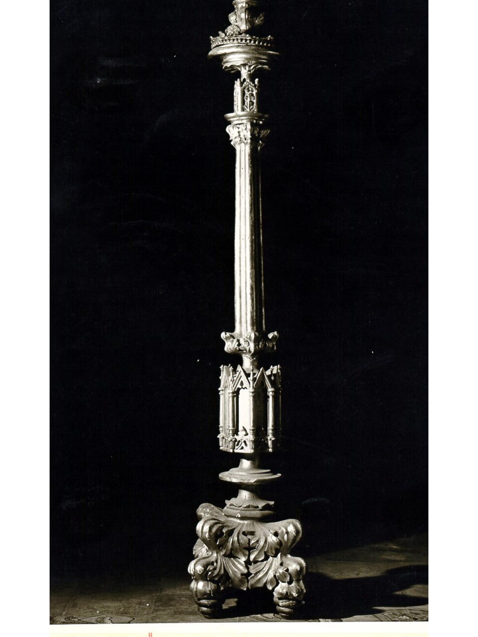 candeliere d'altare, serie - bottega napoletana (seconda metà sec. XIX)