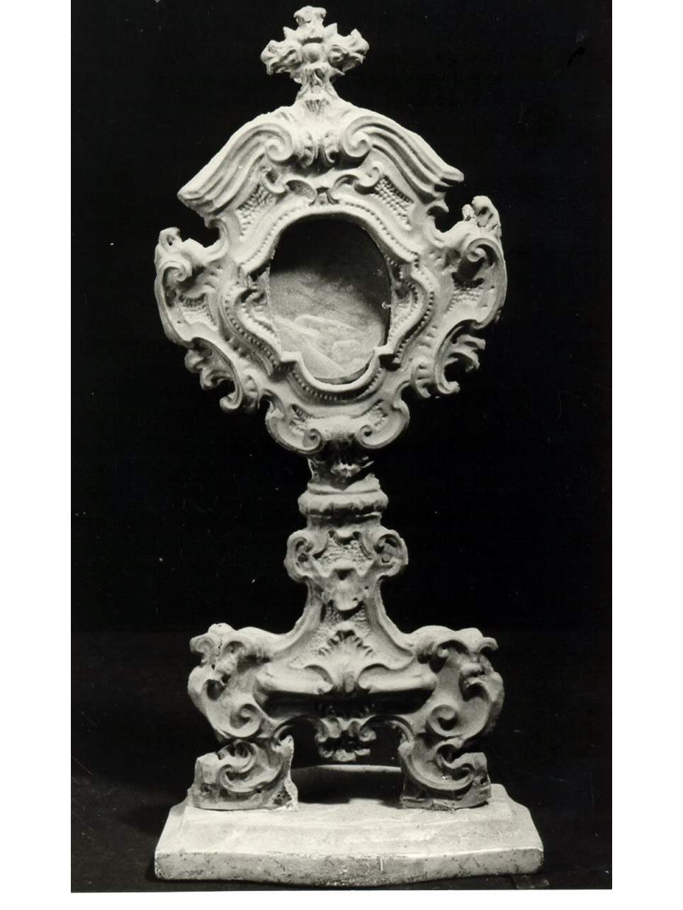 reliquiario - a ostensorio, serie - bottega napoletana (prima metà sec. XIX)