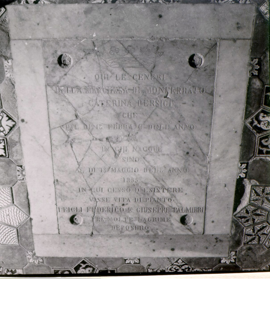 lastra tombale - bottega napoletana (sec. XIX)