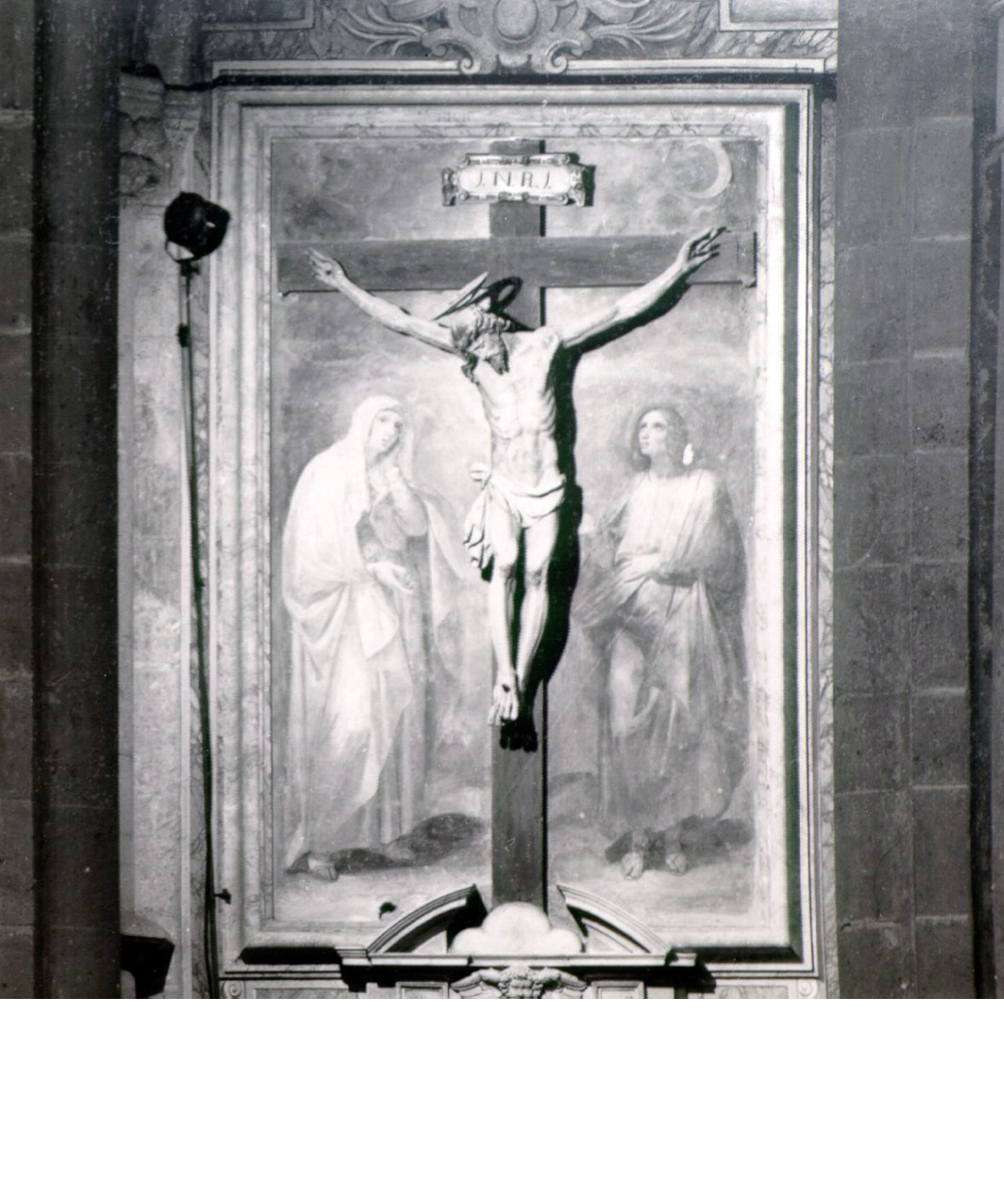 CROCIFISSO, ELEMENTO D'INSIEME - AMBITO NAPOLETANO (Metà sec. XVII)