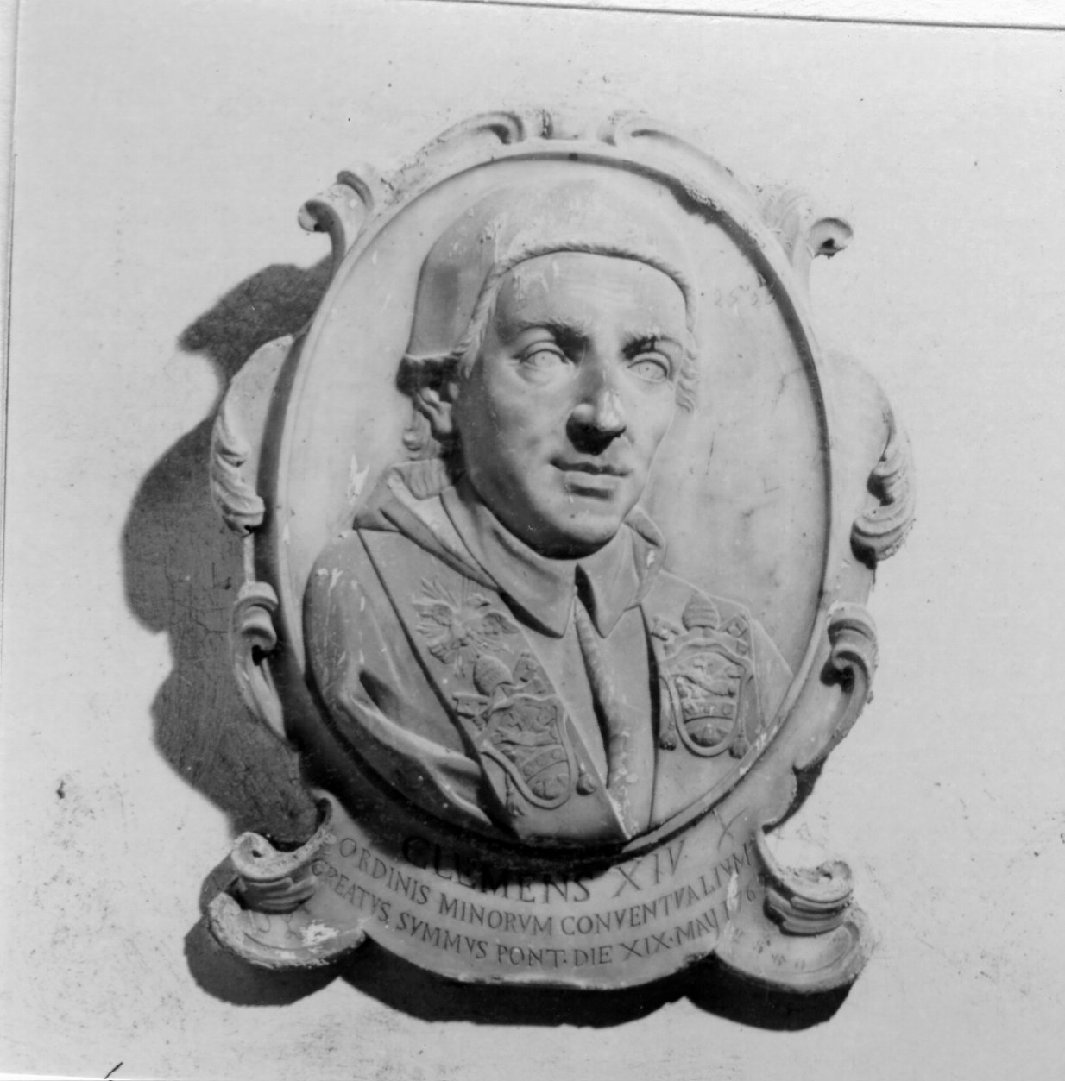 RITRATTO DI PAPA CLEMENTE XIV (RILIEVO) - AMBITO NAPOLETANO (TERZO QUARTO sec. XVIII)