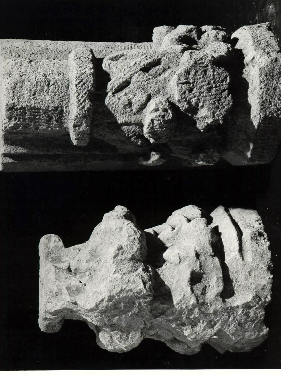 CAPITELLO A RILIEVO, FRAMMENTO - BOTTEGA NAPOLETANA (Metà sec. XVII)