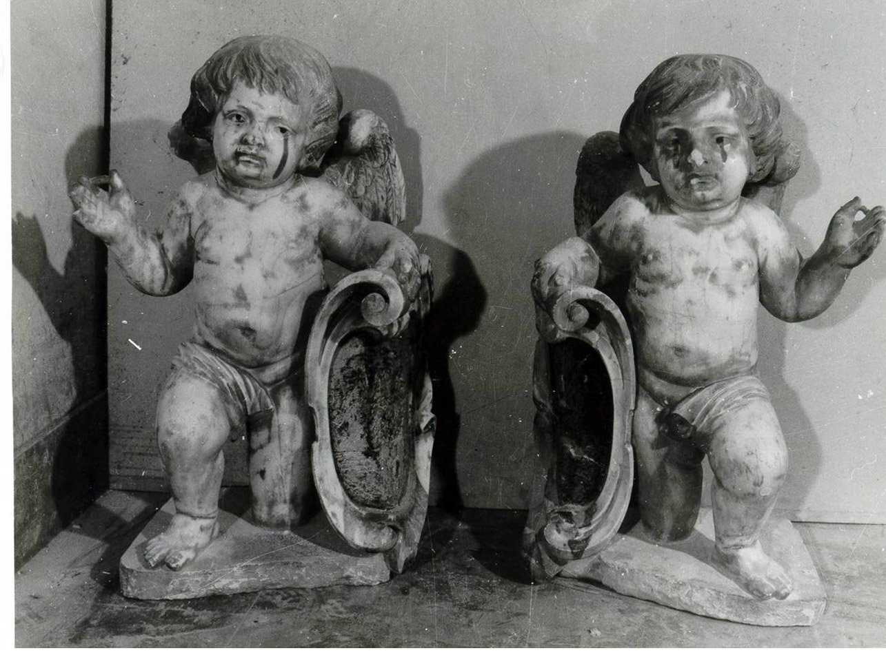 angelo reggistemma (scultura) - bottega napoletana (inizio sec. XVI)