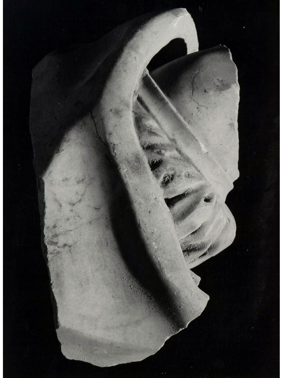 scultura, frammento - bottega napoletana (metà sec. XVI)