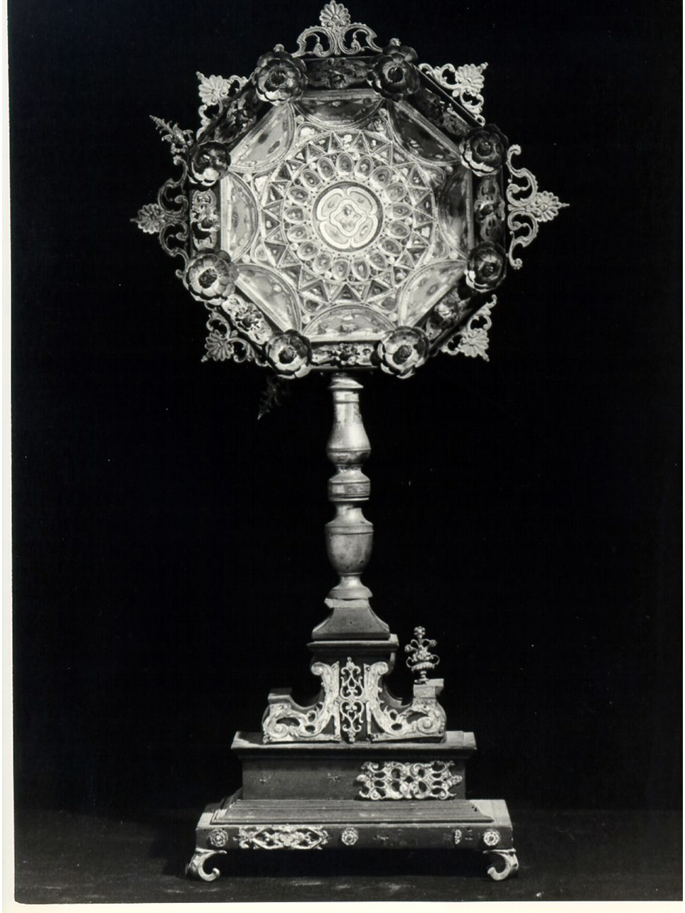 reliquiario - a ostensorio - bottega napoletana (metà sec. XIX)