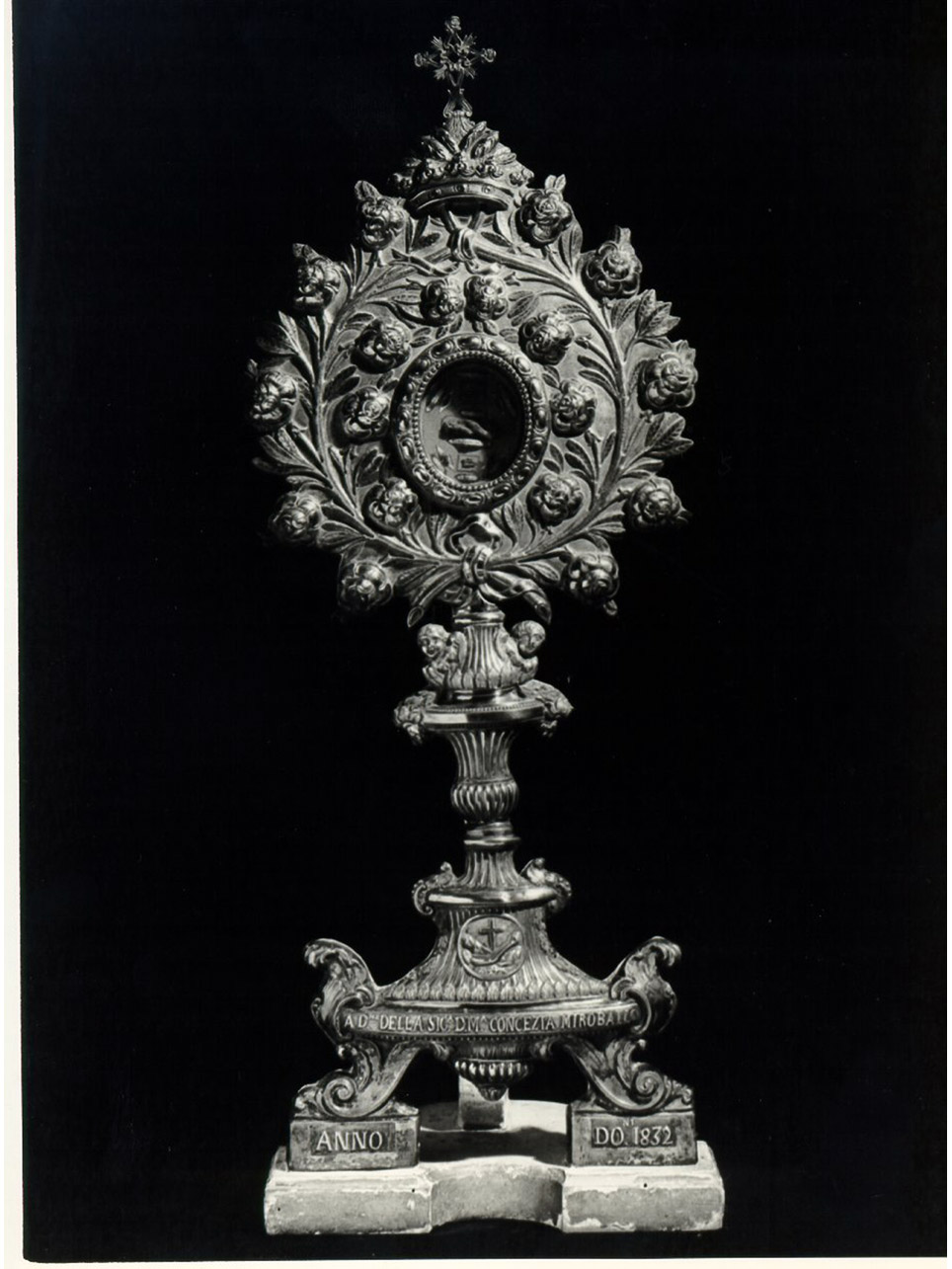 RELIQUIARIO - A TECA - bottega argentiera napoletana (SECONDO QUARTO sec. XIX)