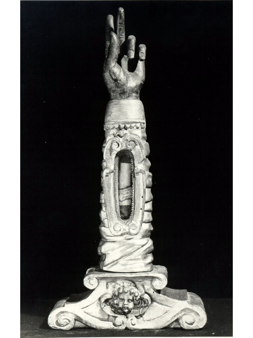 reliquiario antropomorfo - a braccio - bottega napoletana (metà sec. XIX)