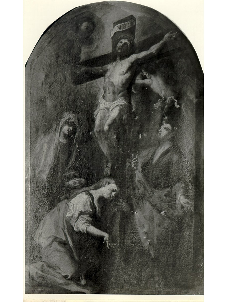 crocifissione di Cristo con la Madonna e santi (dipinto) di Vaccaro Andrea (attribuito) (secondo quarto sec. XVII)