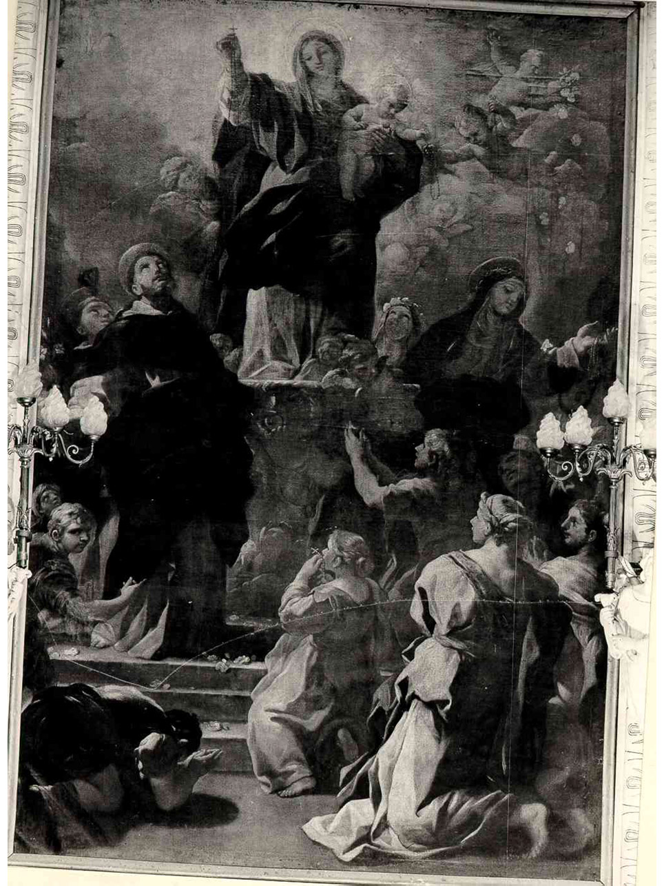 Madonna del Rosario (dipinto) di Giordano Luca (inizio sec. XVIII)