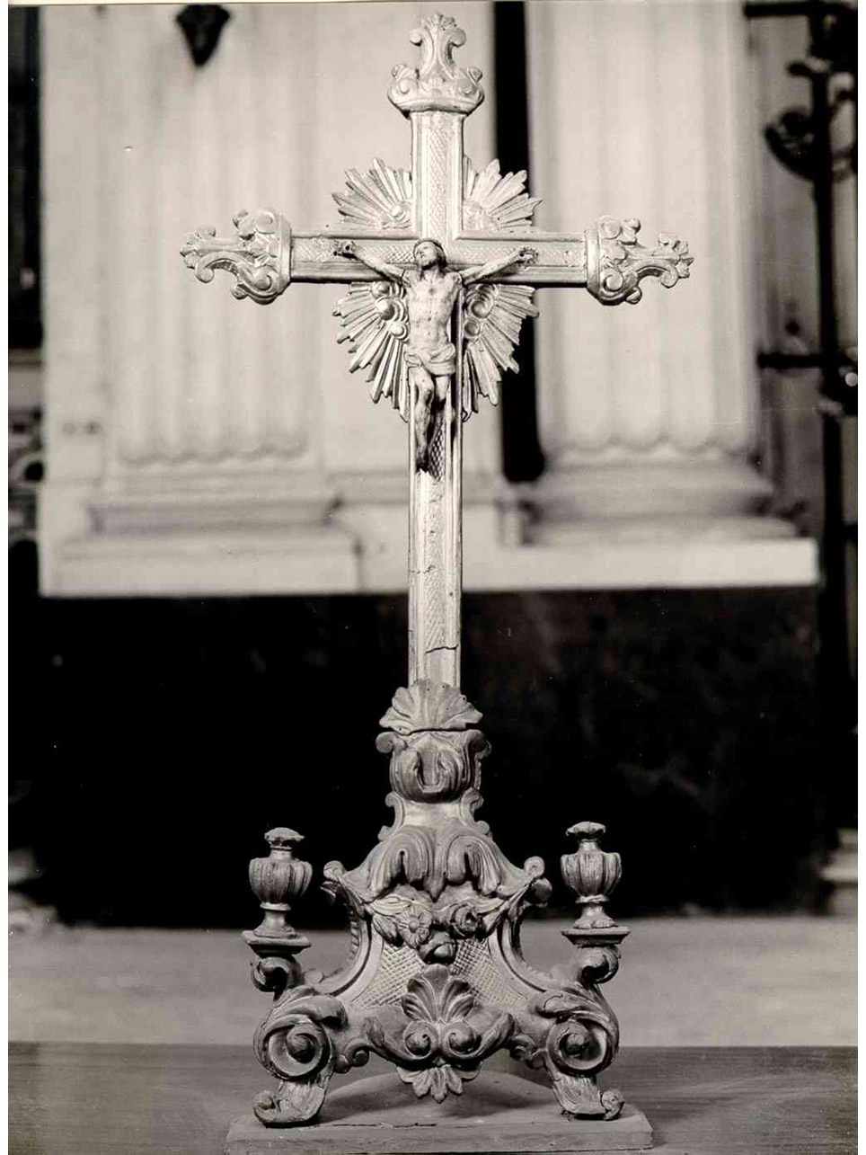 CROCE D'ALTARE - manifattura napoletana (TERZO QUARTO sec. XIX)
