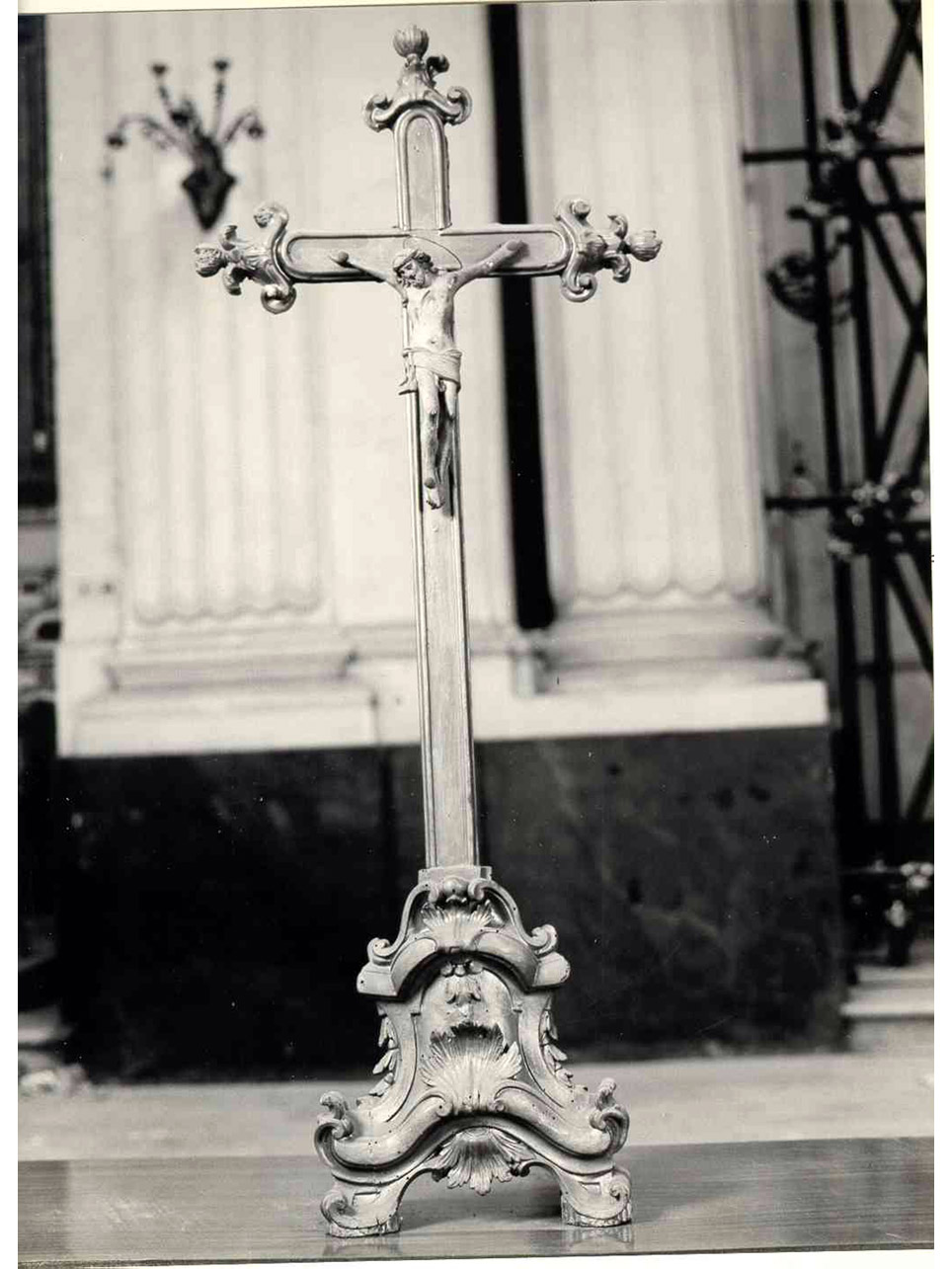 CROCE D'ALTARE - manifattura napoletana (Metà sec. XIX)