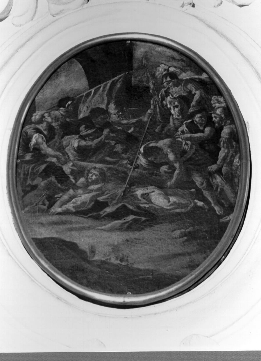 stazione IX: Gesù cade sotto la croce la terza volta (dipinto, elemento d'insieme) - ambito napoletano (prima metà sec. XVIII)
