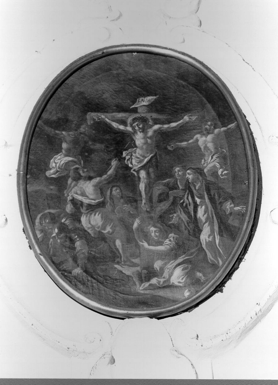 stazione XII: Gesù innalzato e morto in croce (dipinto, elemento d'insieme) - ambito napoletano (prima metà sec. XVIII)