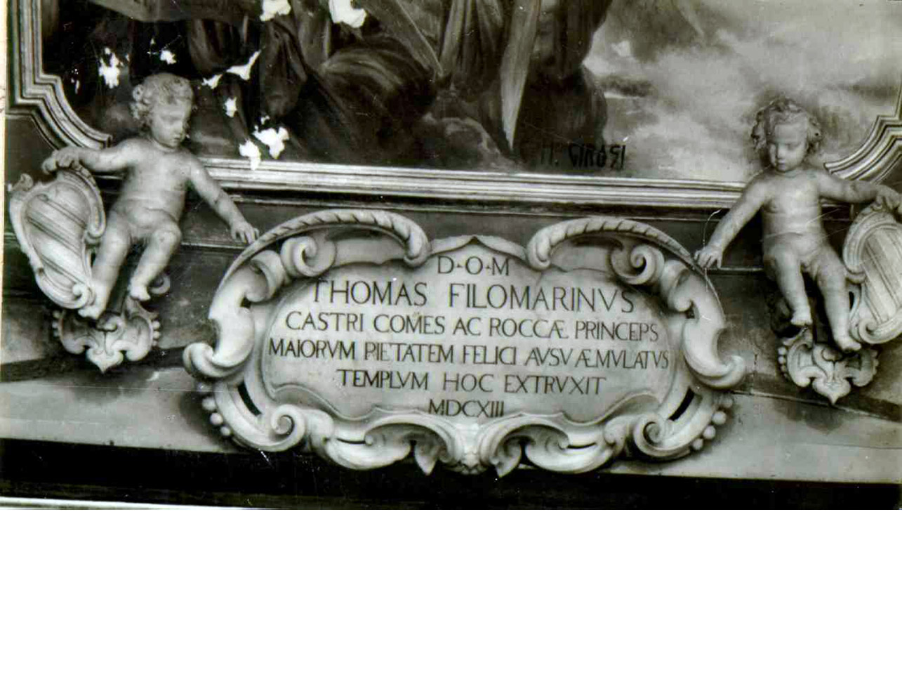 targa commemorativa - bottega napoletana (sec. XVII)