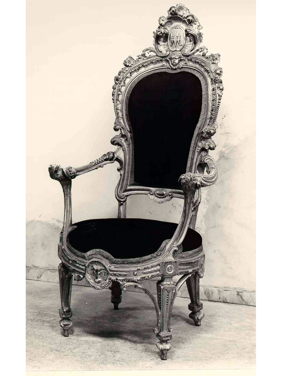 POLTRONA DA CERIMONIA - manifattura napoletana (Metà sec. XIX)