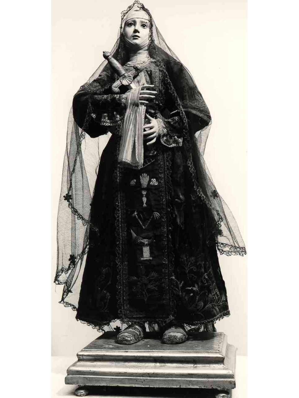 MADONNA ADDOLORATA (STATUETTA DEVOZIONALE) - AMBITO NAPOLETANO (Seconda metà sec. XVIII)