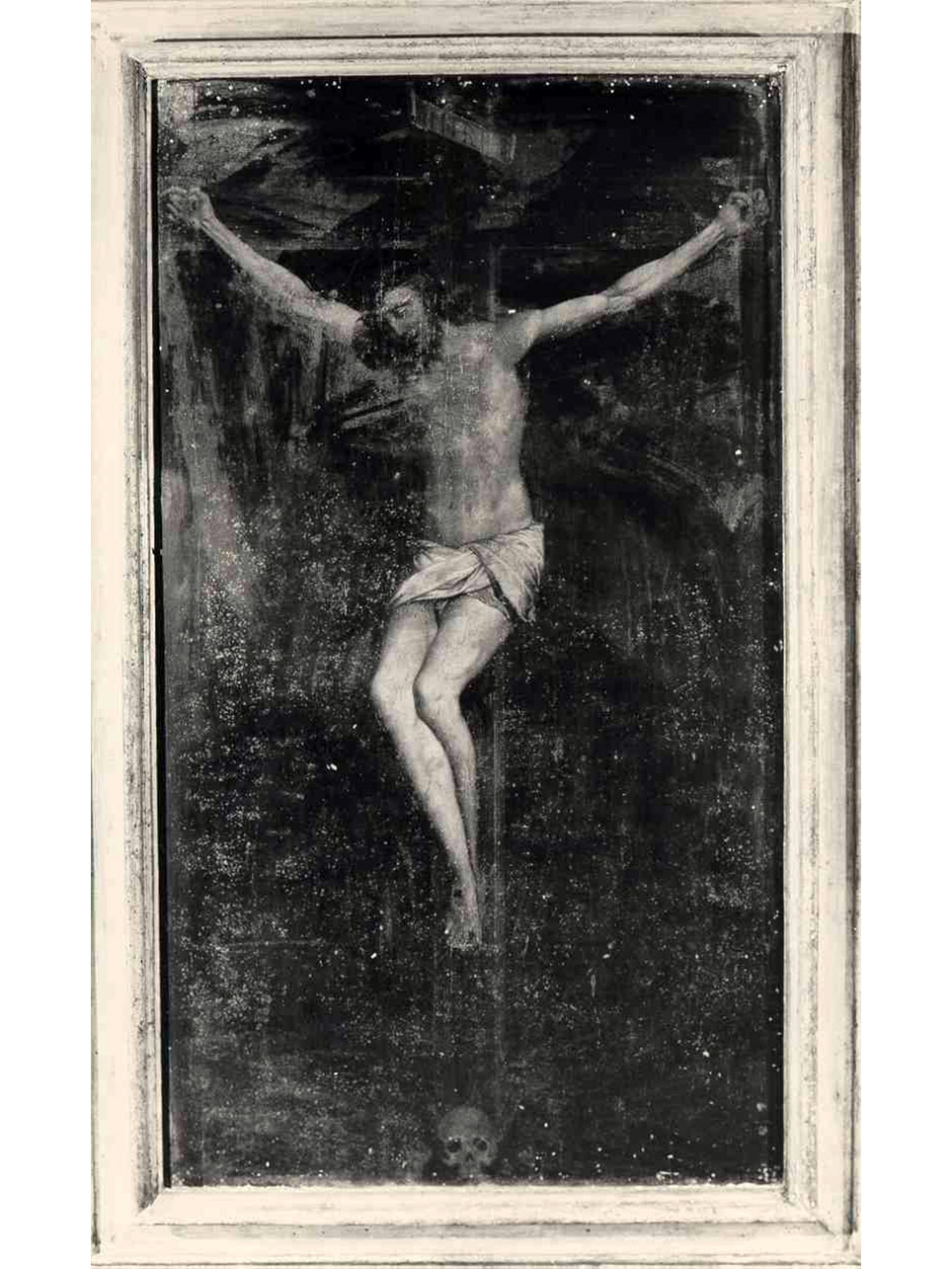 CRISTO CROCIFISSO (DIPINTO) - AMBITO NAPOLETANO (Seconda metà Sec. XVI)