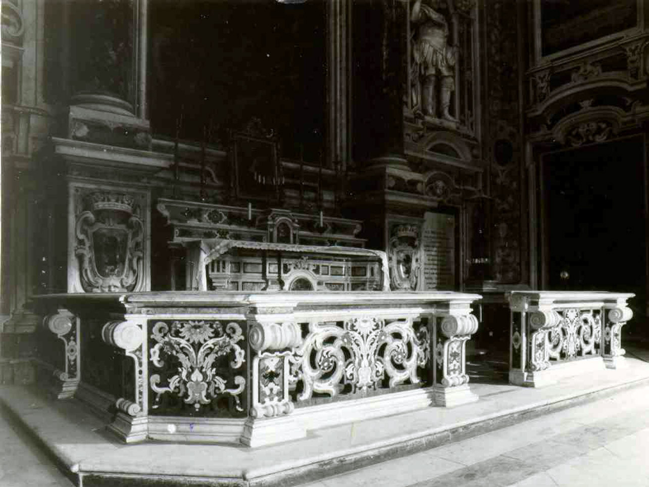 BALAUSTRATA, ELEMENTO D'INSIEME - BOTTEGA NAPOLETANA (Prima metà sec. XVIII)