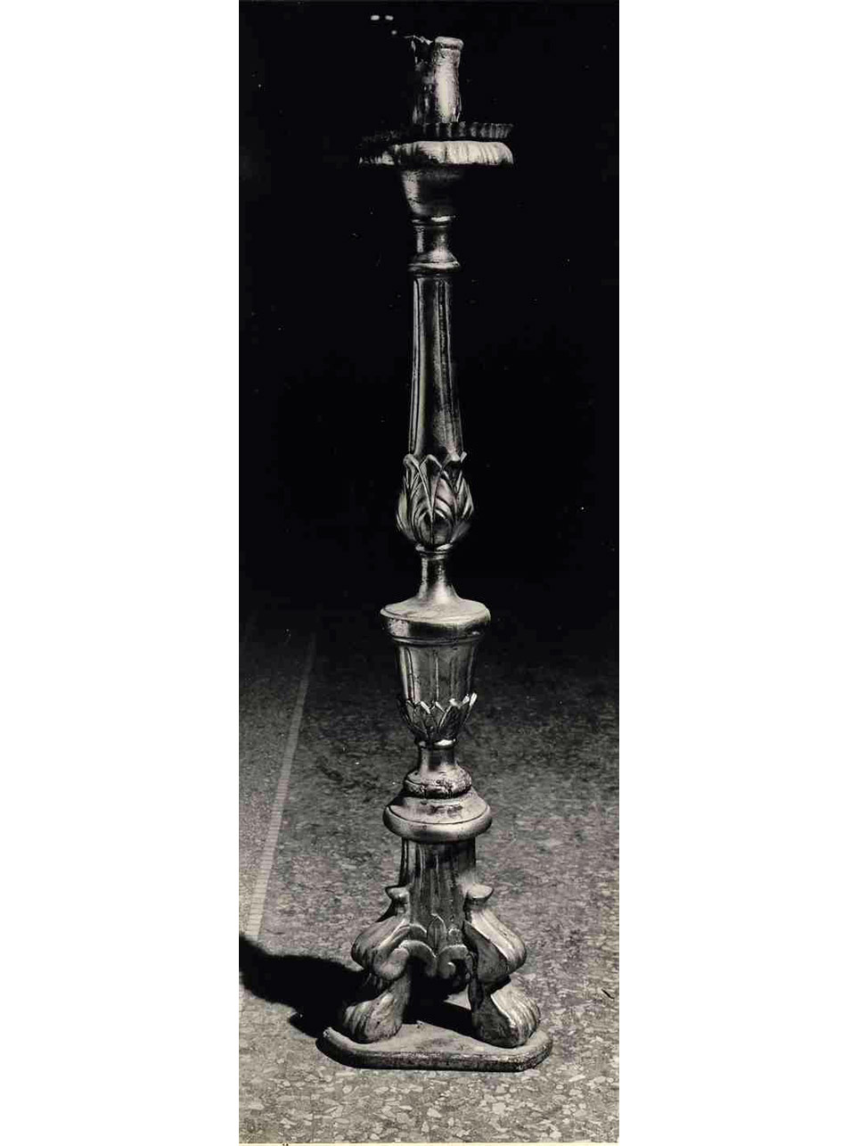 CANDELABRO D'ALTARE, SERIE - manifattura napoletana (Seconda metà sec. XIX)