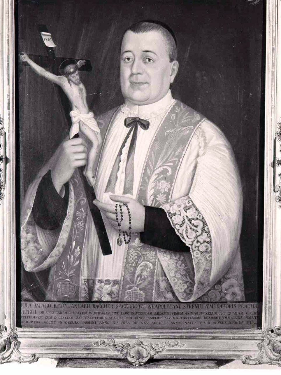ritratto del sacerdote Gennaro Baccher (dipinto) - ambito napoletano (sec. XIX)