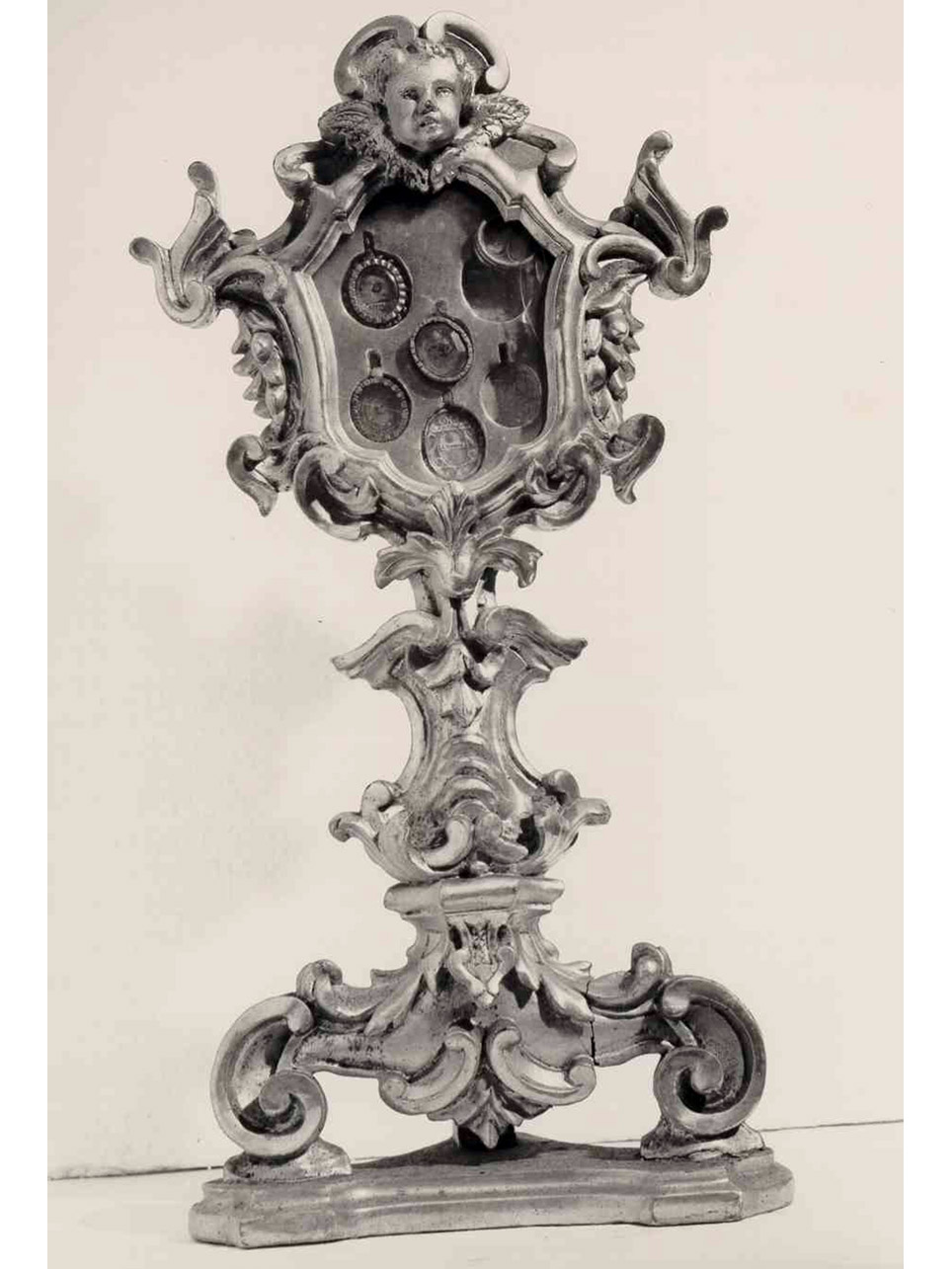 RELIQUIARIO - A OSTENSORIO - manifattura napoletana (Prima metà sec. XIX)