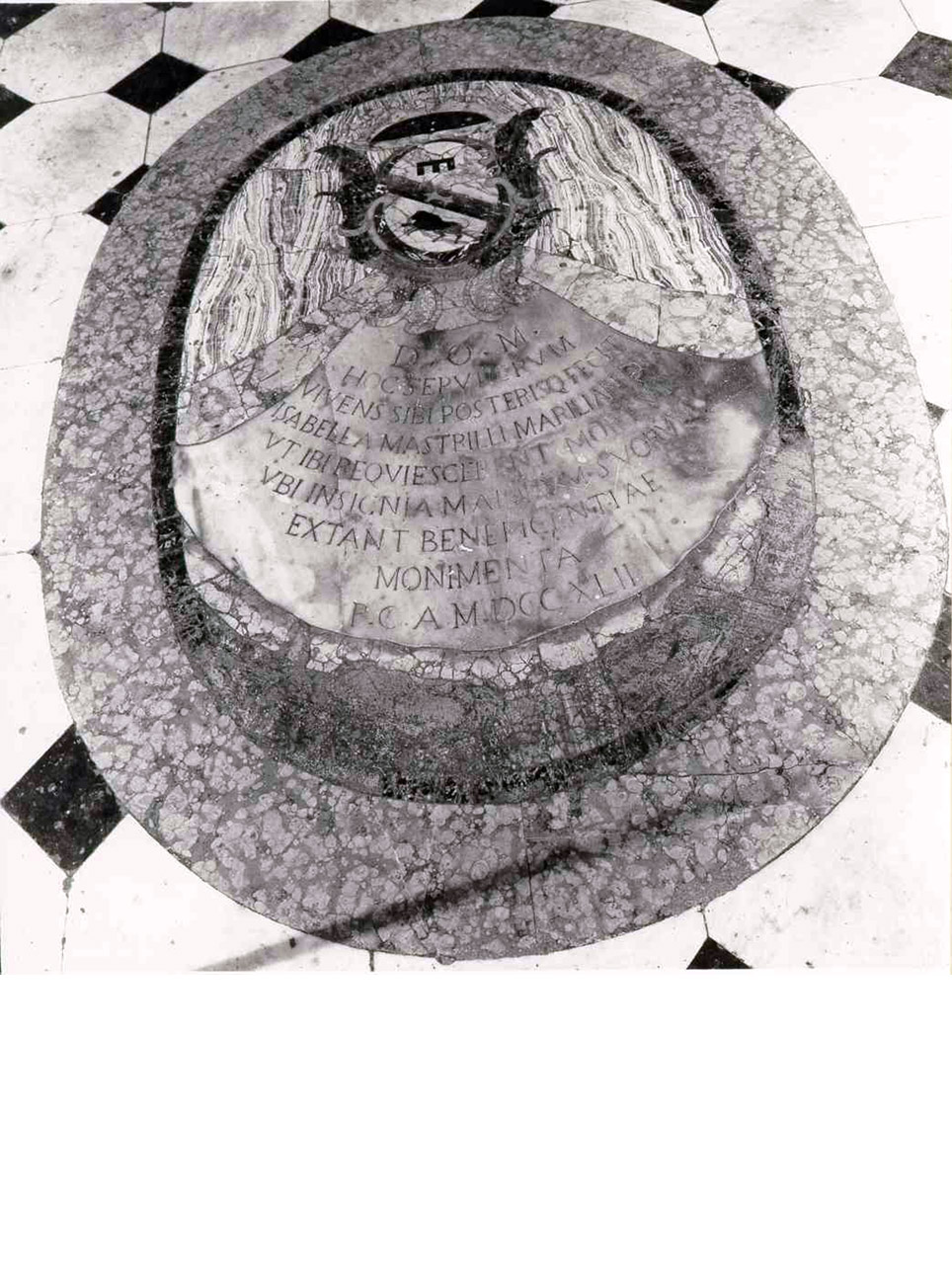 lastra tombale - bottega napoletana (secondo quarto sec. XVIII)