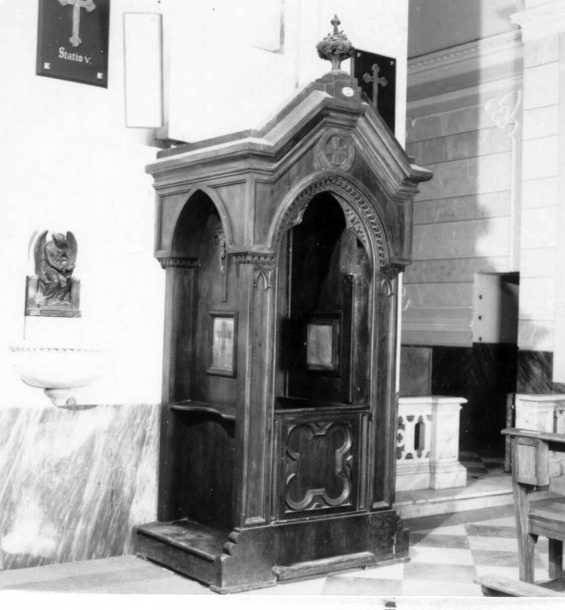 confessionale, serie - bottega napoletana (primo quarto sec. XX)