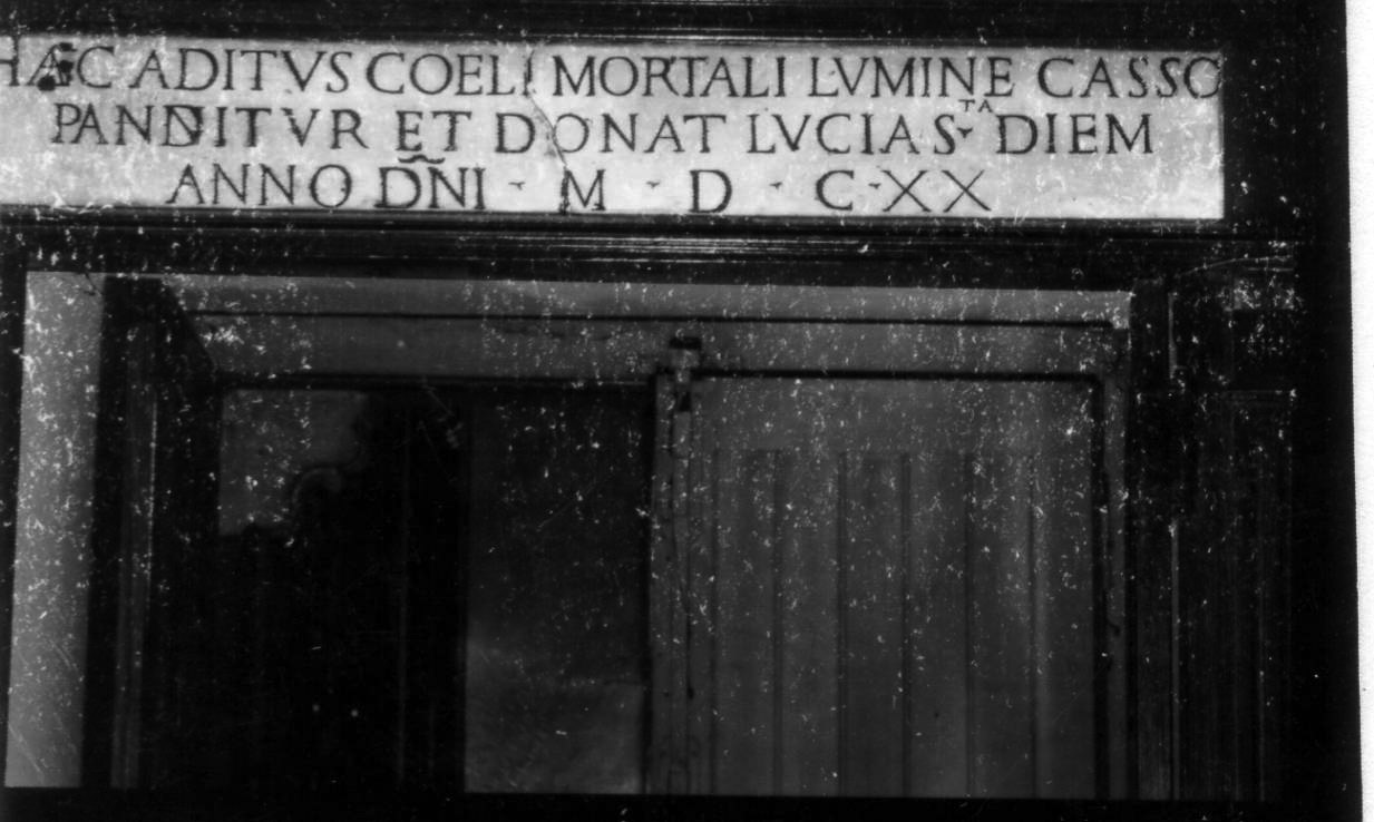 lapide celebrativa - bottega napoletana (sec. XVII)