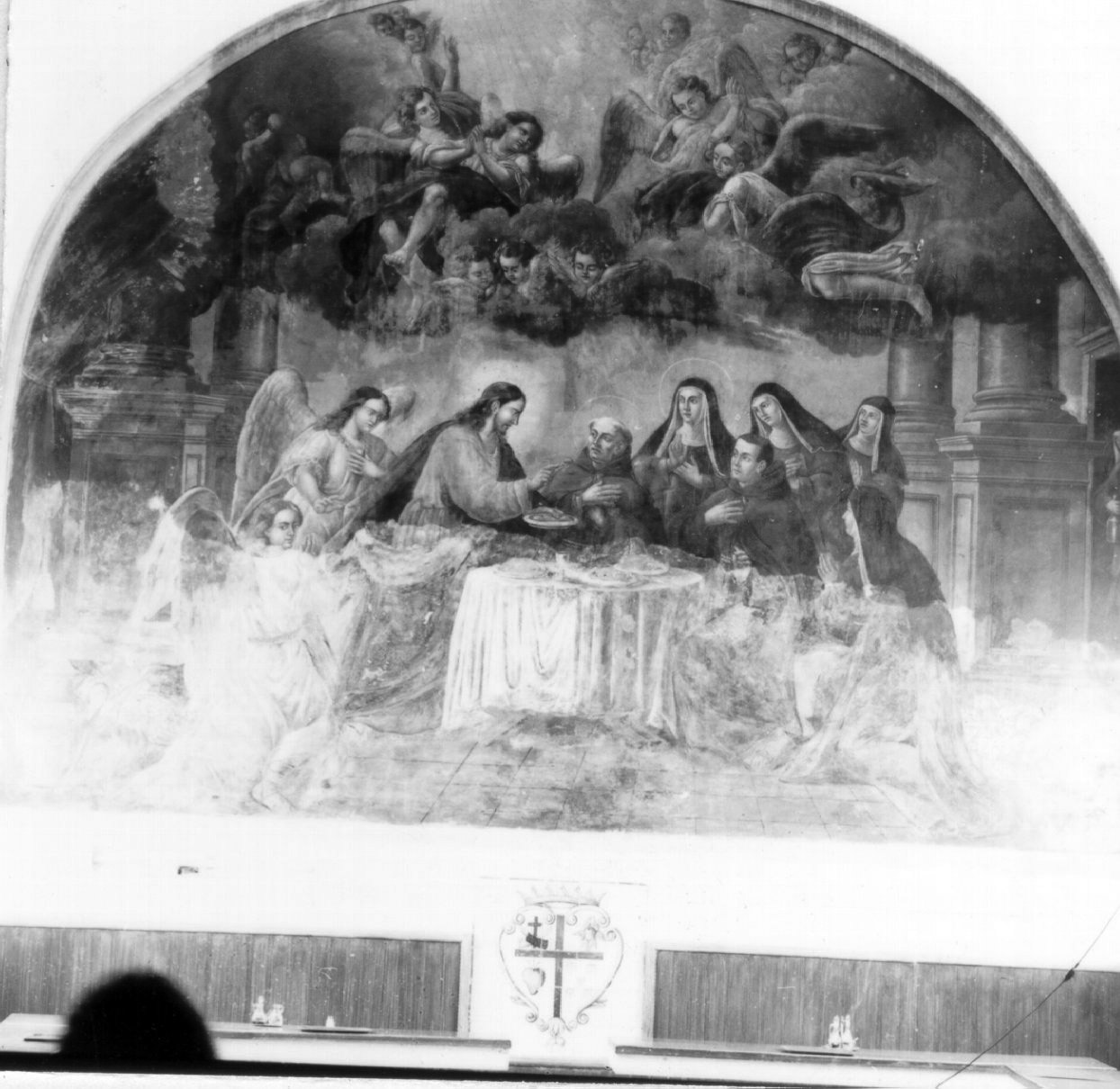 apparizione di Cristo a San Pietro d'Alcantara (dipinto) - ambito napoletano (inizio sec. XIX)