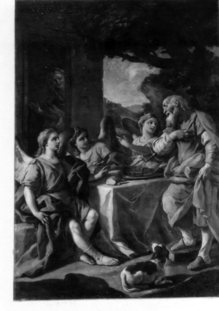 Abramo e i tre angeli (dipinto) di Diano Giacinto detto Pozzolano (seconda metà sec. XVIII)