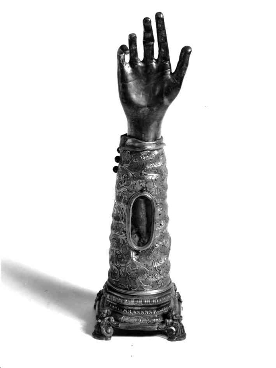 RELIQUIARIO - A BRACCIO - bottega argentiera napoletana (FINE sec. XVII)