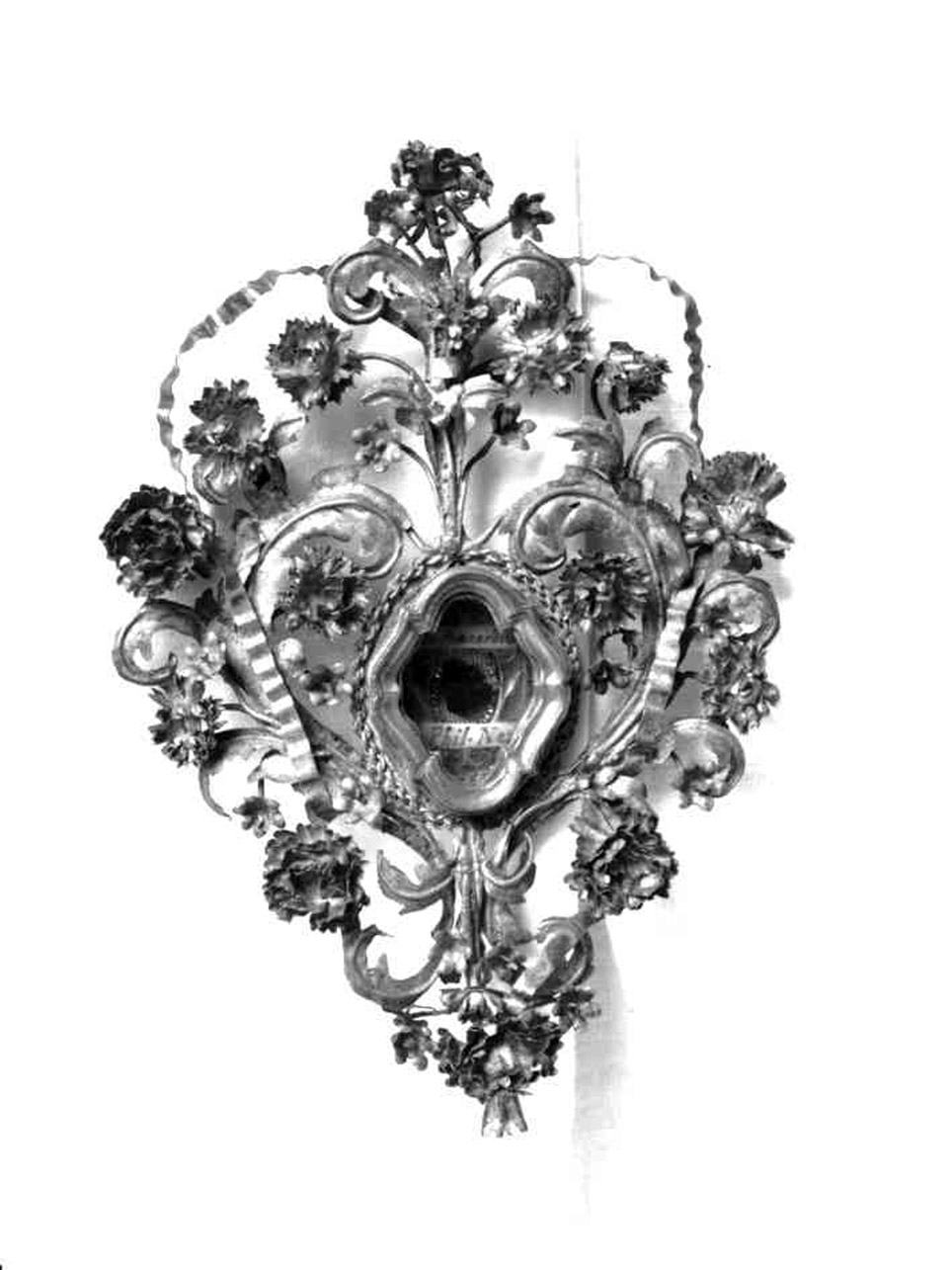 RELIQUIARIO - A MEDAGLIONE - bottega argentiera napoletana (Seconda metà sec. XVIII)