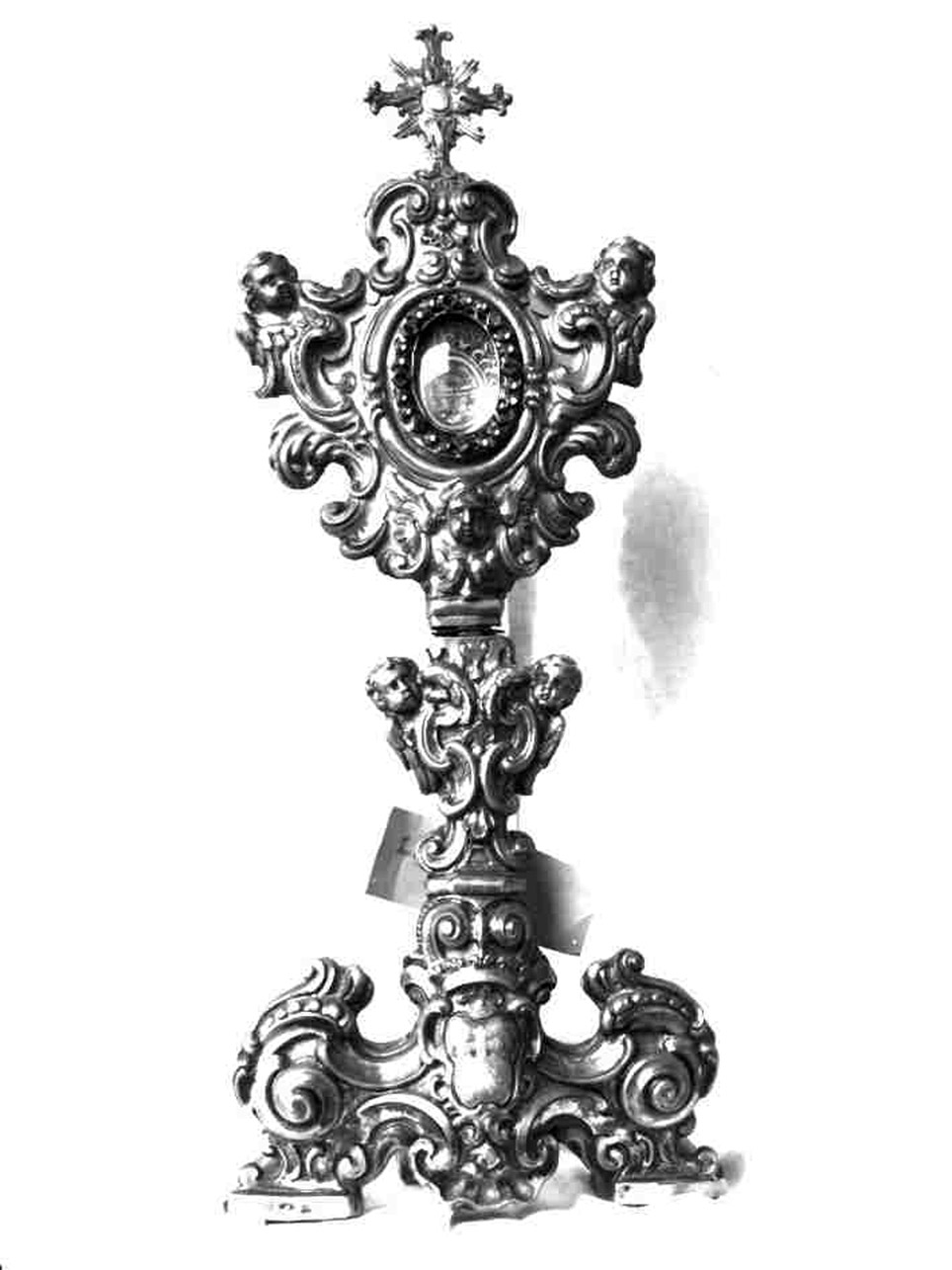 RELIQUIARIO - A OSTENSORIO - bottega argentiera napoletana (PRIMO QUARTO sec. XVIII)