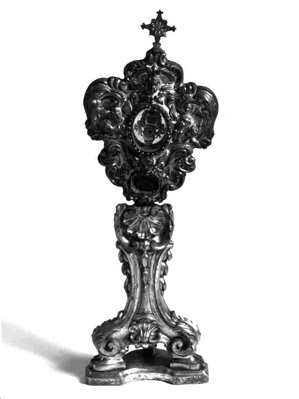 RELIQUIARIO - A OSTENSORIO - bottega argentiera napoletana, manifattura napoletana (Prima metà sec. XIX)