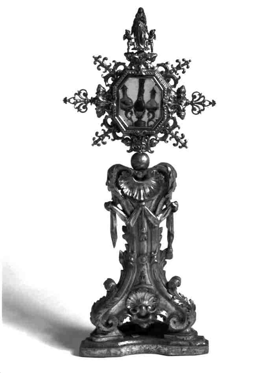 RELIQUIARIO - A OSTENSORIO - manifattura napoletana, bottega argentiera napoletana (Seconda metà sec. XVIII)