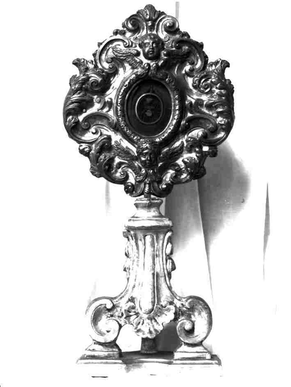 RELIQUIARIO - A OSTENSORIO - manifattura napoletana, bottega argentiera napoletana (Prima metà sec. XIX)