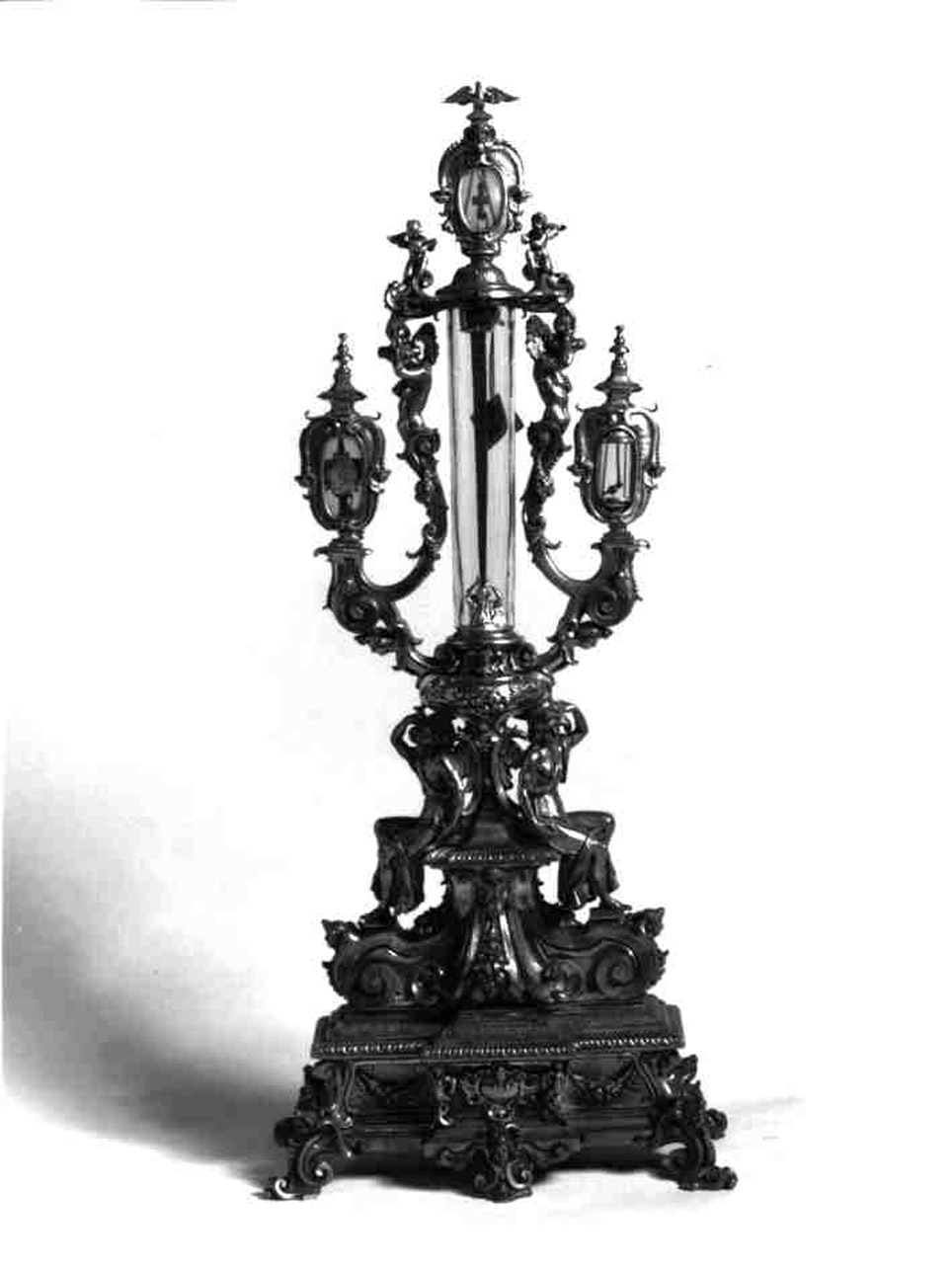 RELIQUIARIO - A OSTENSORIO - bottega argentiera napoletana (SECONDO QUARTO sec. XVII)