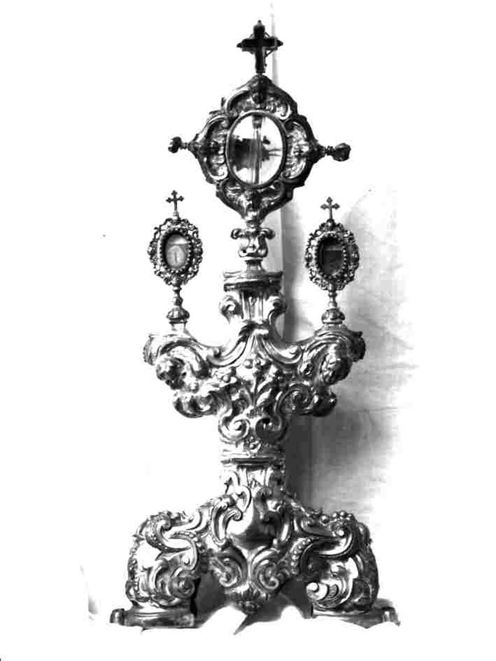 RELIQUIARIO - A OSTENSORIO - bottega argentiera napoletana (Seconda metà sec. XVIII)